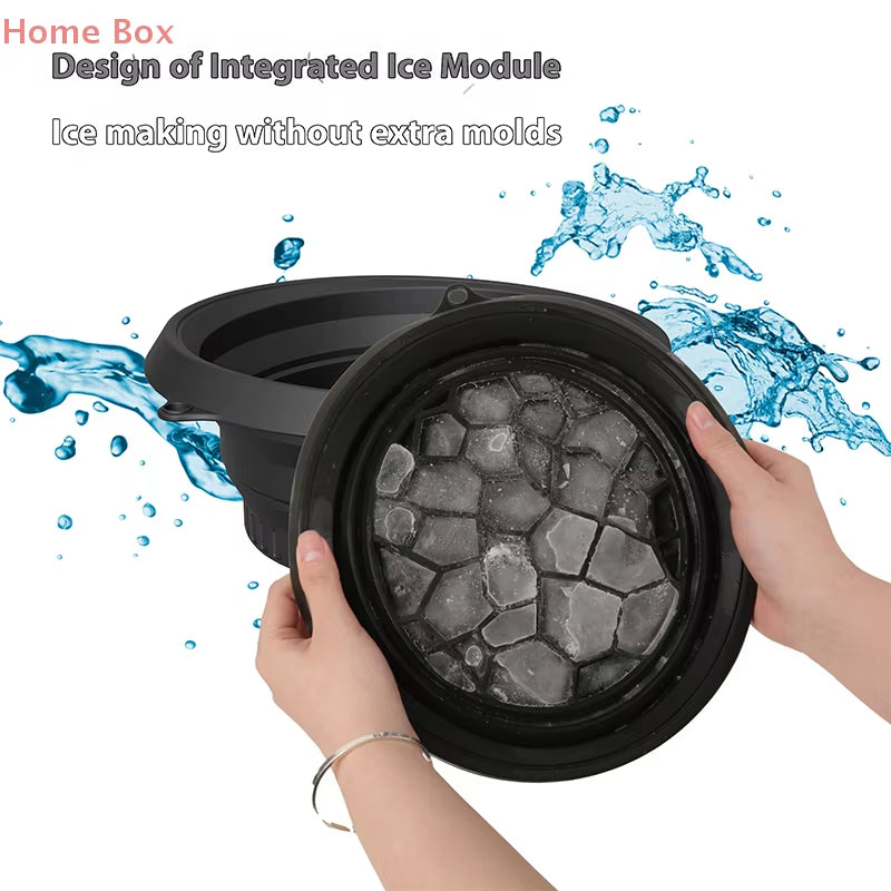 Large Bowl for Face Ice Bath Foldable Ice Bath Bowl Silicone Bowl for Dipping Face Ice Bath Ice Bath at Home